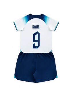 England Harry Kane #9 Replika Hemmakläder Barn VM 2022 Kortärmad (+ byxor)